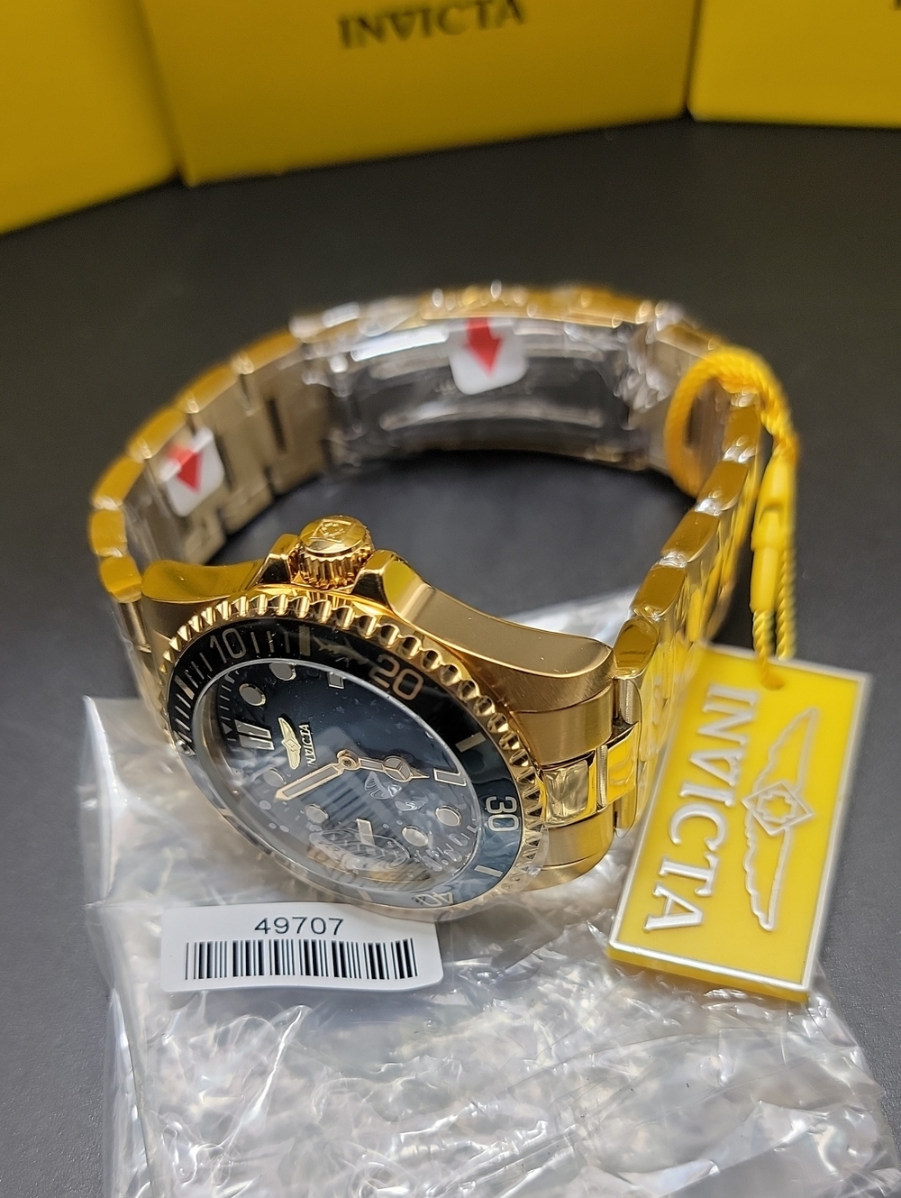NEW Invicta Pro Diver Crestcore Men's Watch - 43mm Gold 49707 Unique No 2nd Hand - Picture 12 of 13